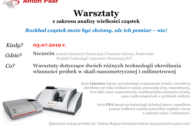 Warsztaty pt. „Rozkład cząstek może być złożony, ale ich pomiar – nie!” Warsztaty pt. „Rozkład cząstek może być złożony, ale ich pomiar – nie!”